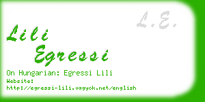 lili egressi business card